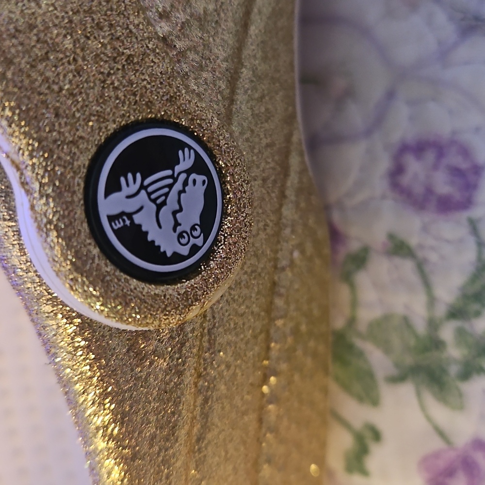 Gold Glitter Crocs - Picture 2 of 5